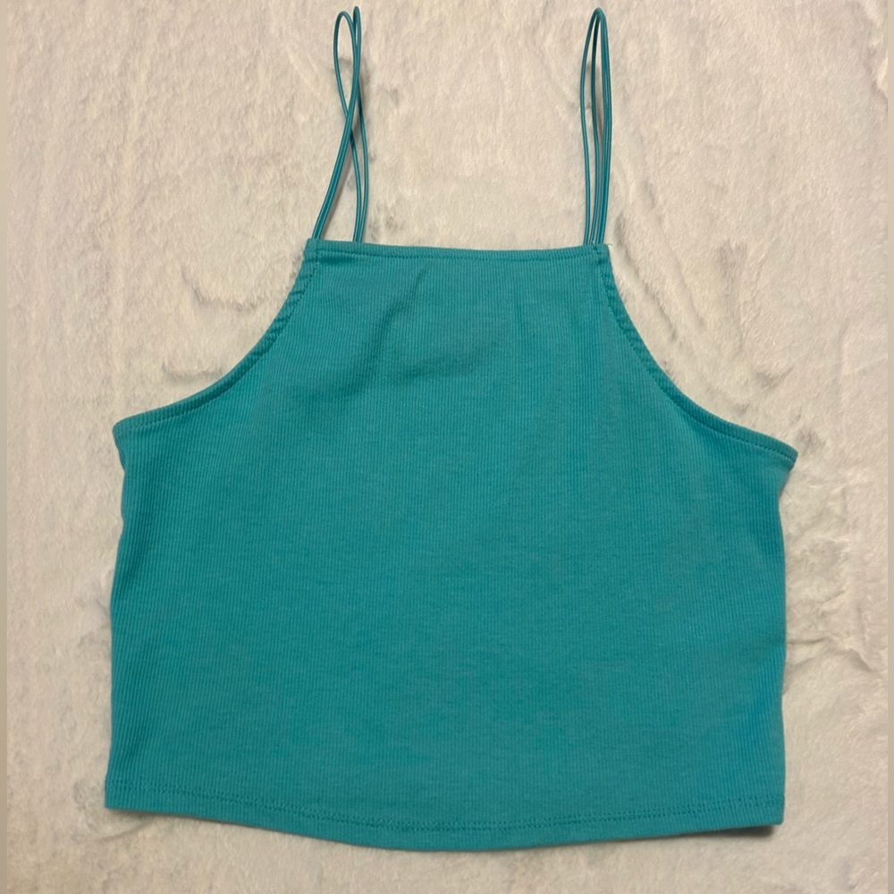 Wild Fable Teal Tank Top Crop Top